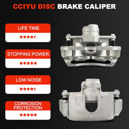 cciyu Front Left & Right Disc Brake Calipers Assembly 18B5068 18B5069 - size: Front[18B5068+18B5069]