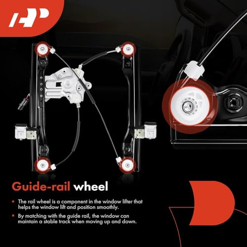 A-Premium Front Driver Side Power Window Regulator with Motor Assembly - size: Front Left Driver Side, style: 2 Pins Motor