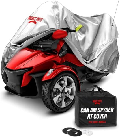 Badass Moto Waterproof for Can-Am Spyder RT Limited Cover 2020-2026, Gray - color: Light Gray, size: [SPYDER RT 2020+] 112"L x 62"W x 57"H