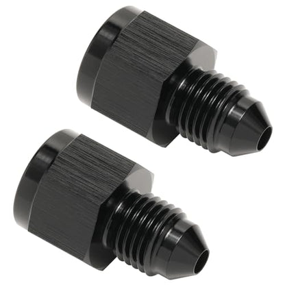 4AN Female to 3AN Male Flare Reducer Adapter Fitting Connector Aluminum Black, Pack of 2 - color: Black - 2pcs, size: 4AN Female to 3AN Male