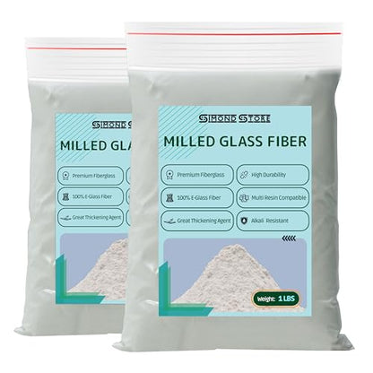 [2 Pack] 1 LBS Milled Fiberglass - Fiberglass Resin Filler Material