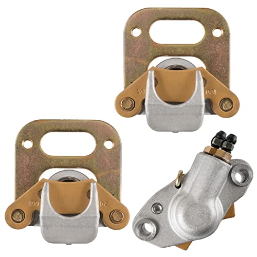 Caltric Front Rear Brake Caliper Compatible with Polaris Sportsman 500 4x4 1998 1999 with Brake pads