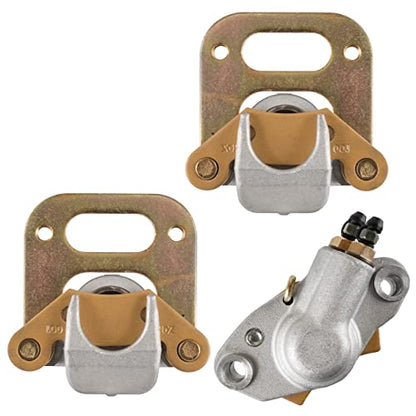 Caltric Front Rear Brake Caliper Compatible with Polaris Sportsman 500 4x4 1998 1999 with Brake pads