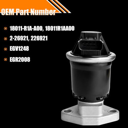 EGV1248 EGR Valve for Acura ILX MDX RDX RLX TLX for Honda Ridgeline HR-V - size: EGV1248