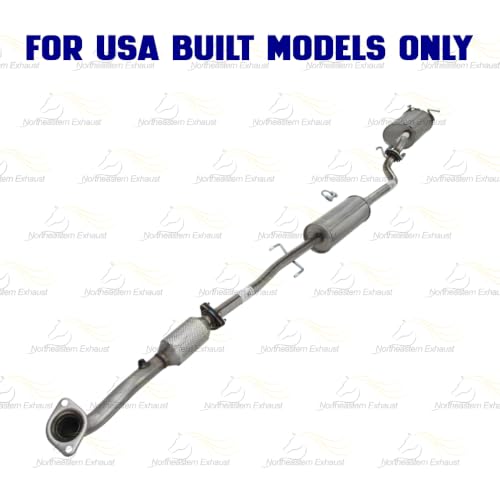 Exhaust Rear Catalytic w/Resonator & Muffler Kit Compatible with Honda CR-V 2010-2011 2.4L | EPA-Approved | Stainless Steel | Northeastern Exhaust | Includes Gaskets, Clamp and Bolt Kit