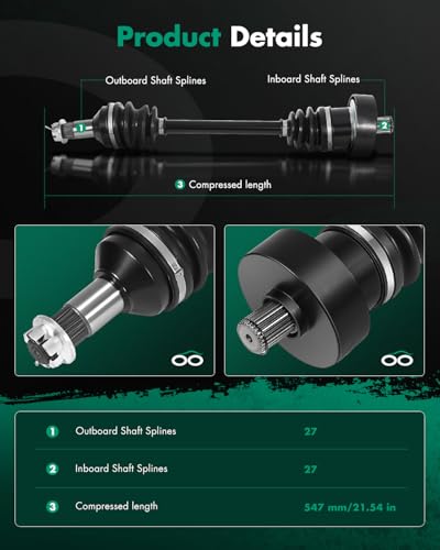 SCITOO Rear CV Axle Shaft Replacement for Arctic Cat 1000 2009-2017