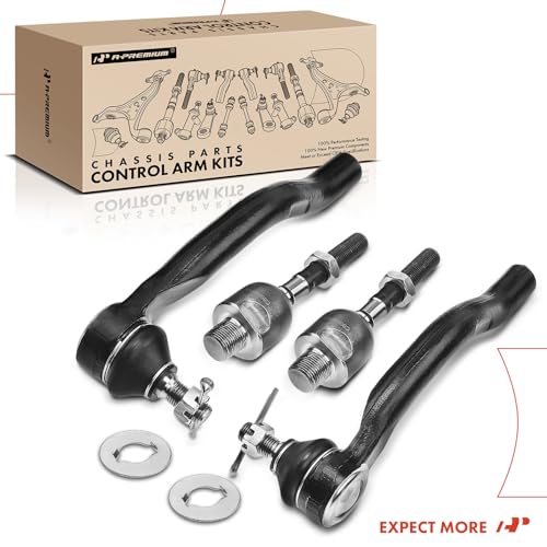 A-Premium Front Inner & Outer Tie Rod End Kit Fix Uneven Tire Wear