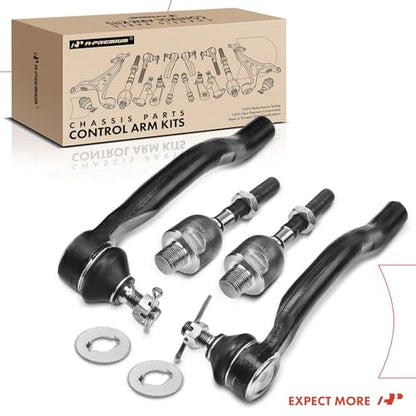 A-Premium Front Inner & Outer Tie Rod End Kit Fix Uneven Tire Wear