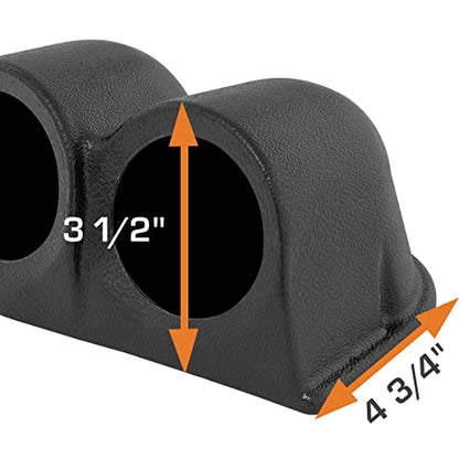 GlowShift Universal 60mm Black Dual Dashboard Gauge Pod Holder