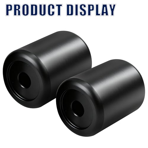 Motorcycle Crash Bar Sliders End Caps Derlin for Harley Touring Softail Sportster 1.25" Engine Guard Saddlebag Guard M12 2PCS (Black 2-inch) - color: Black