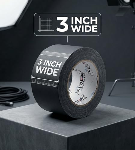 Gaffer Power Black Gaffer Tape 3 Inch x 30 Yards, Heavy Duty, Made in USA - color: Black, size: 3 in x 1080 in