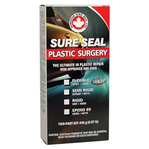 Dominion Sure Seal - Sure Seal Plastic Surgery Flexible Two-Part Kit - The Ultimate in Plastic Repair, OEM Approved & Used - Restoration on Gouges, Tears, Holes, Scratches - 908 g (2 lbs) - color: Flexible, size: 908 G