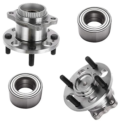 Detroit Axle - 4pc Front Rear Wheel Bearing Hubs Kit for 2012-2017 - size: 4W42330/Kit