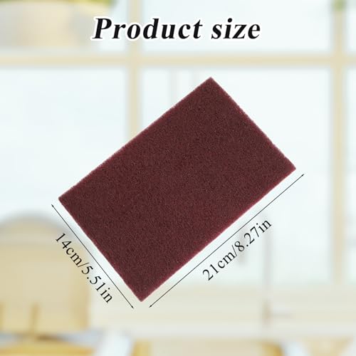6 PCS Red Nylon Scuff Pads, General Purpose Sanding Hand Pads