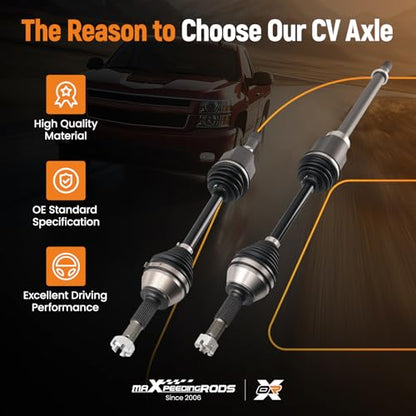 maXpeedingrods Pair Front Left and Right CV Axle Assembly for Nissan Rogue - size: for 66-6285-LR