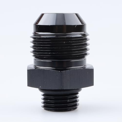 AC PERFORMANCE -10 AN Male Flare to -6 ORB Fitting Aluminum Black - color: Black, size: 10AN to 6AN ORB