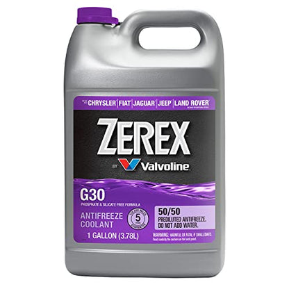 Zerex G30 Phosphate and Silicate Free 50/50 Prediluted Ready-to-Use Antifreeze/Coolant 1 GA, Case of 6
