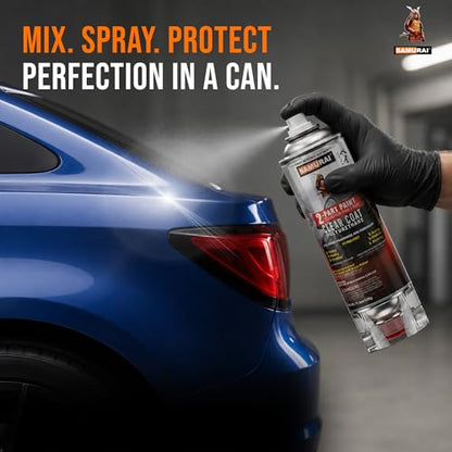 SAMURAI 2K Clearcoat Spray - Car - UV & Rust Resistant, Flat Clear 11.3 oz
