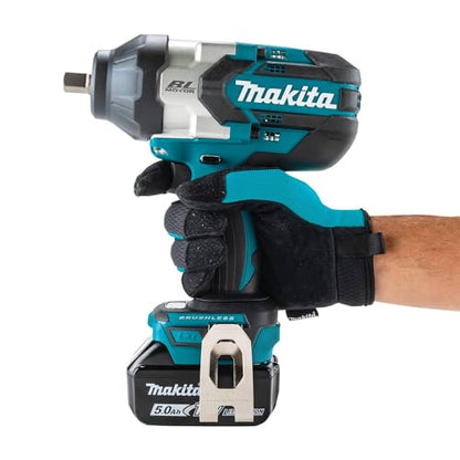 Makita XWT19T 18V LXT® Lithium-Ion Brushless Cordless 3-Speed 1/2" Sq. Drive Impact Wrench Kit w/Detent Anvil (5.0Ah) - style: Impact Wrench Kit