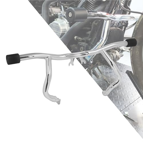Engine Guard Flat Out Crash Bar for Harley Touring Street Glide Road Glide Road King Electra Glide CVO Ultra Limited 2014-2025 (Chrome) - color: Chrome