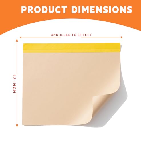 Painter's Pre-Taped Masking Paper and Masking Tape in one Kraft Paper Roll 8 Pack 12" x 65 Feet(Each roll) Total 520 feet Paper is PRE-Folded