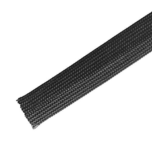 Heat Hose Fiberglass Wrap Shield Sleeve- 1/2" ID x 10'Black Adjustable Hose Heat Shield Spark Plug Wire fuel line Roll For Car Wire Loom cable Brake Line Cable - size: 1/2" ID x 10'