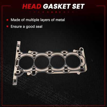 Engine Pistons Overhaul Rebuild Kit Connecting Rods Fit for Chevy Cruze 2011-2016 1.4L with Timing Chain Kit Intake Valves Cylinder Repair Kit Head Gaskets Replace 55562234 55355345 55564509