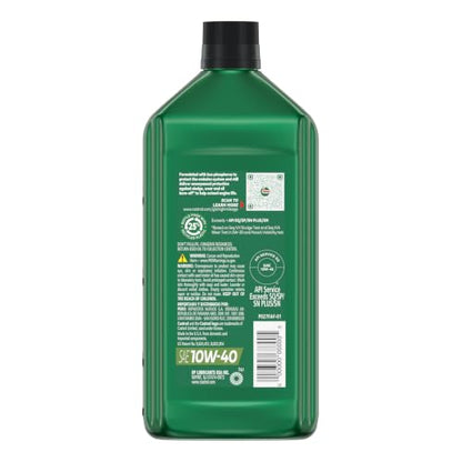 Castrol GTX High Mileage 10W-40 Synthetic Motor Oil, 1 Quart, Pack of 6 - size: 1 Quart, Pack of 6