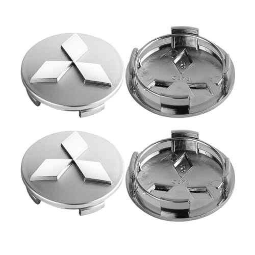 2.36인치/2.36 in / 60mm 휠 허브 센터 캡, 로고 엠블럼 - 크롬 - color: 크롬과