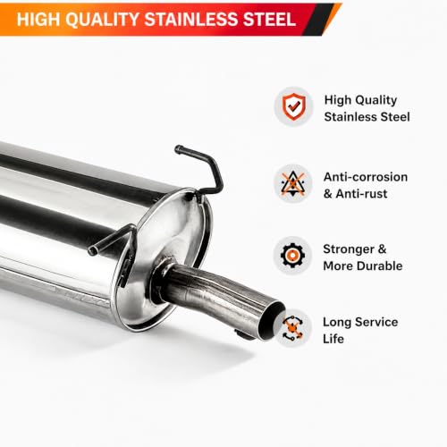 54911 Stainless Steel Rear Exhaust Muffler for 2012-2014 Honda CR-V CRV4 - size: 2012-2014 Honda CR-V