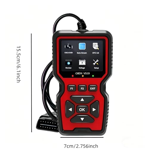 V519 OBD2 Scanner Diagnostic Tool, Car Code Reader with 35,901 Built-in DTC Lookup, Check Engine Light Reader, Live Data, I/M Readiness, Battery Voltage Test, for 1996+ Vehicles
