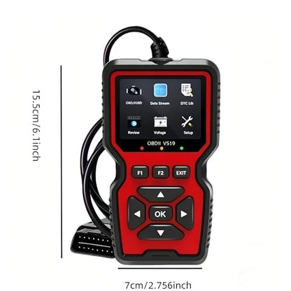V519 OBD2 Scanner Diagnostic Tool, Car Code Reader with 35,901 Built-in DTC Lookup, Check Engine Light Reader, Live Data, I/M Readiness, Battery Voltage Test, for 1996+ Vehicles