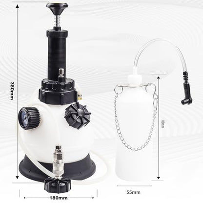 2L Manual Brake Bleeder Kit，Pressure Brake Bleeder Pump with 1L Brake Bleeder Bottle for Most Vehicles