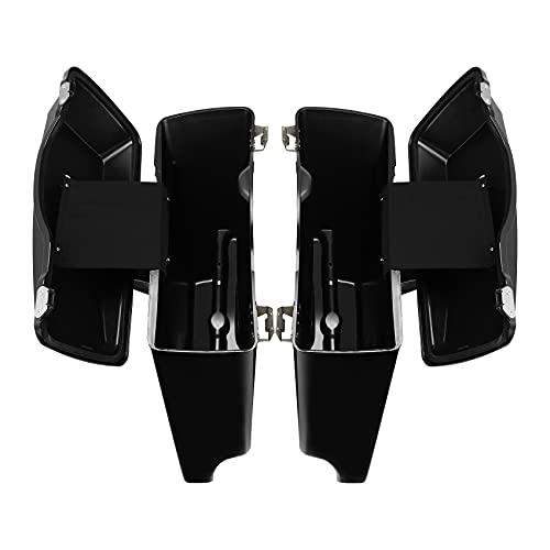 Green-L ABS 5" Stretched Saddlebag Fit for Harley Touring 1993-2013 - color: Vivid black with chrome latch