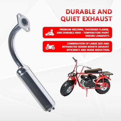 212 Exhaust with Muffler for Coleman Predator Honda 6.5HP Go Kart Mini Bike