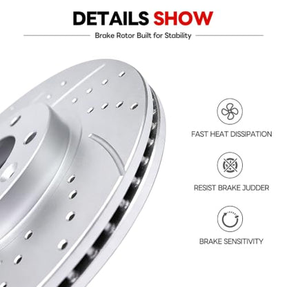 Acinoparts Front and Rear Brake Kit for 2006 2007 2008 2009 2010 Chevrolet - size: ABK5512655125