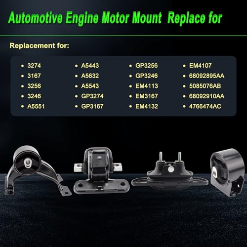 Engine Motor Mount Compatible with 2011-2019 Dodge Journey 3.6L FWD - size: 2011-2019 Journey 3.6L