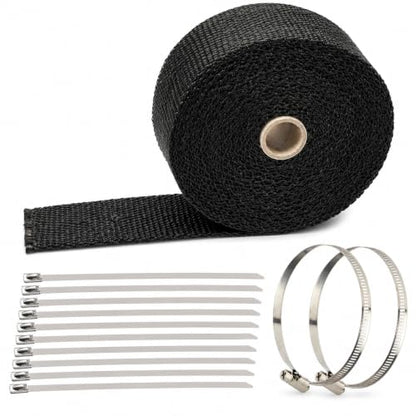 Automotive Exhaust Header Wrap Kit, 2 in x 50 ft, Black - color: Black, size: 2 in x 50 ft