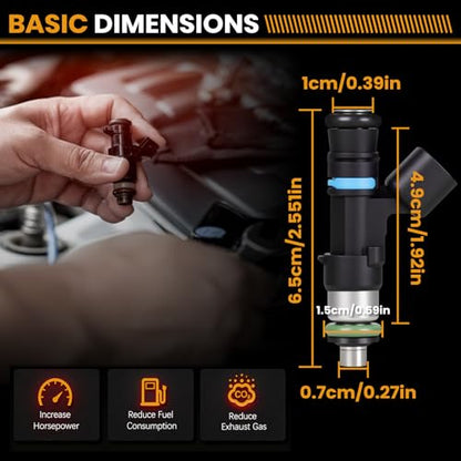 Fuel Injectors 0280158055 Compatible with Ford Mercury V6 4.0L 2005-2011 - size: 0280158055 6P