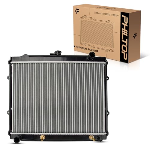 PHILTOP Core Radiator Compatible with 1984-1995 Pickup 2.4L, 1992-1995 4Runner 2.4L Transmission Oil Cooler Included - size: 1984-1995 Pickup 2.4L, 1992-1995 4Runner 2.4L