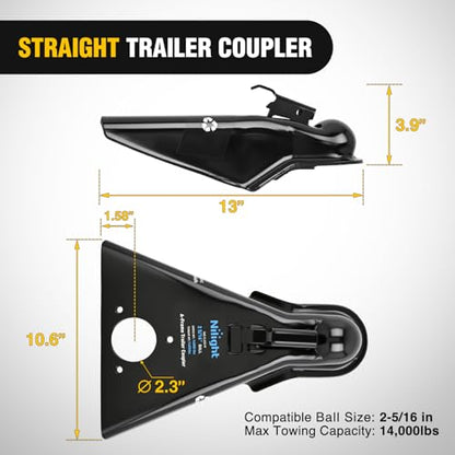 Nilight Class IV A-Frame Trailer Coupler for 2-5/16-Inch Ball - color: 2-5/16"A-Frame / 5000Lbs