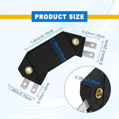 1875990 4 Pin Performance Ignition Module, Compatible with 1974-1988 Chevy Pontiac Olds Bulck, Replace OE #LX301, DM1906, 1190357, 4419628 (Pack of 1pcs Black)