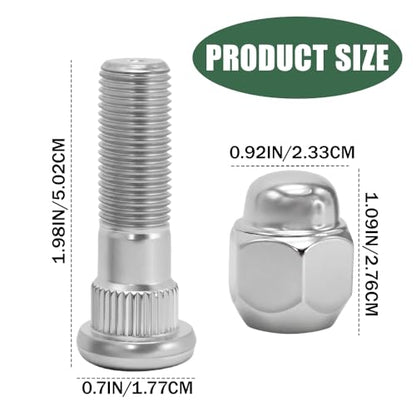 M12x1.5 Chrome Wheel Lug Stud Nut Set, Wheel Bolts & Wheels Lug Nuts