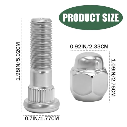 M12x1.5 Chrome Wheel Lug Stud Nut Set, Wheel Bolts & Wheels Lug Nuts