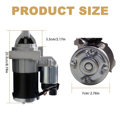 Starter Motor 10910N Fits for 14-18 Silverado/Suburban/Tahoe/Sierra,18-20 Express,18-22 Savana,15-19 Yukon,15-17 Escalade ESV,4.3/5.3/6.2L V6 V8 | OE 12655055 M000T24072 410-48340 - size: 10910