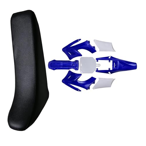 Apollo Orion Pit Bike Plastics Fender Kit with Complete Tall Seat for 110cc 125cc 150cc 160cc 250cc Thumpstar Atomik SSR Dirt Bike Off-Road Body Fairing Fender Replacement Set (Blue, Apollo) - color: Blue