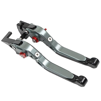 Motorcycle Foldable Brake Clutch Levers Adjustable Aluminum Handlebar Lever Replacement for BMW F900GS F900 GS 2024 2025 (Titanium) - color: Titanium