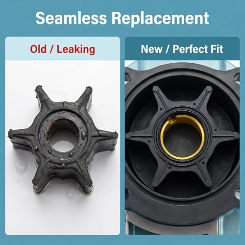 Water Pump Impeller 47-89983T 6-Vane for Mercury 30-70HP - size: 47-89983