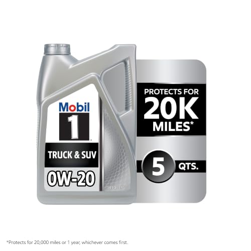Mobil 1 Truck & SUV Full Synthetic Motor Oil 0W-20, 5 Quart - size: 5 Quart (Pack of 1)