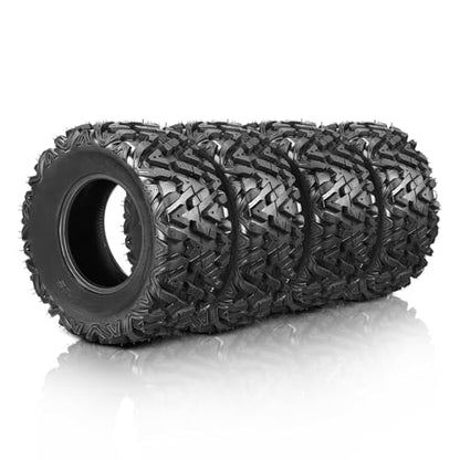 TUFFIOM Set of 4 ATV UTV All-terrain Tires 27x9-12 Front & 27x11-12 Rear, 6 PR, Tubeless - size: 27x9-12 & 27x11-12